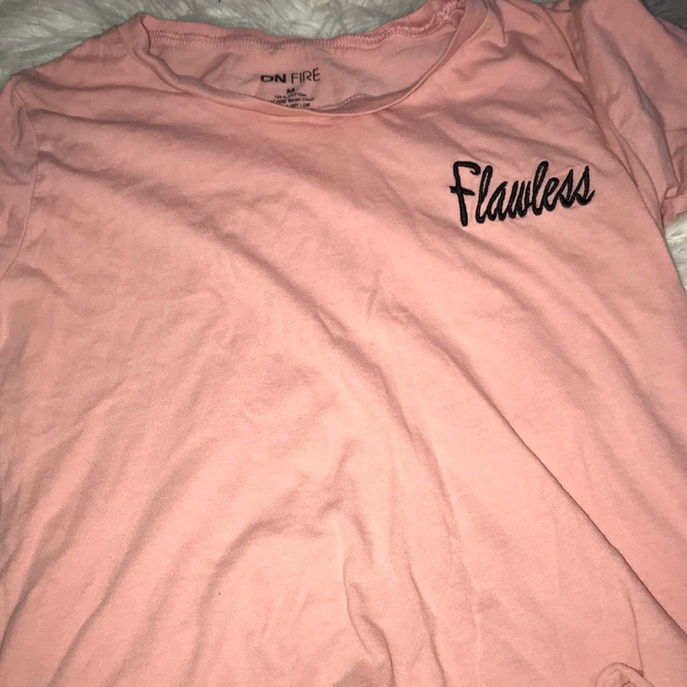 “flawless” crop tee